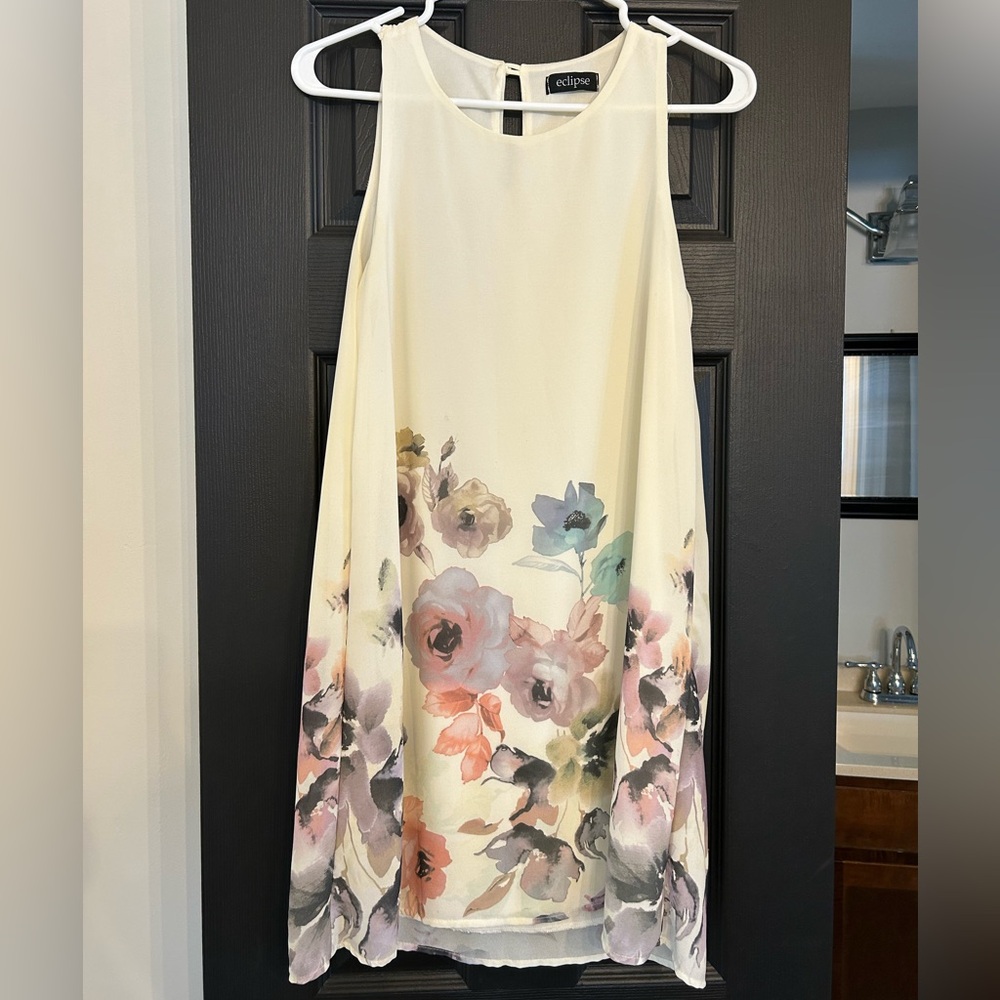 Calvin Klein Cream Floral Mini Dress